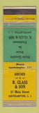 Matchbook Cover - R Glass & Son Shoes Southampton LI WORN