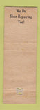 Matchbook Cover - R Glass & Son Shoes Southampton LI WORN