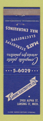 Matchbook Cover - Lansing Engineering Lansing MI