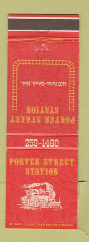 Matchbook Cover - Porter Street Station Detroit MI