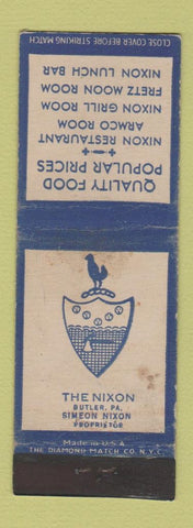 Matchbook Cover - The Nixon Restaurant Butler PA