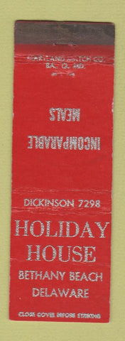 Matchbook Cover - Holiday House Bethany Beach DE WEAR