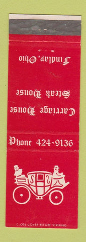 Matchbook Cover - Carriage House Steak House Findlay OH