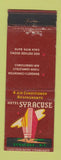 Matchbook Cover - Hotel Syracuse NY WEAR