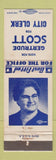 Matchbook Cover - Gertrude Scott for City Clerk