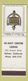 Matchbook Cover - Master Hosts Inn HI Way Center Lodge Salinas CA