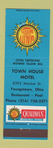 Matchbook Cover - Quality Motels Town House Motel Youngstown OH