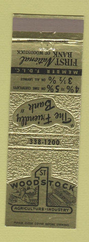 Matchbook Cover - 1st Woodstock National Bank  IL