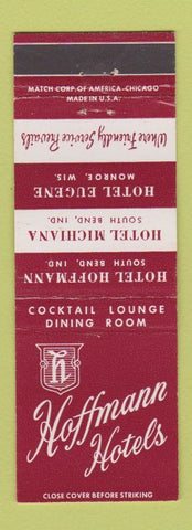 Matchbook Cover - Hoffman Hotels South Bend IN Monroe WI