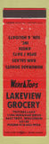 Matchbook Cover - Lakeview Grocery East Troy WI