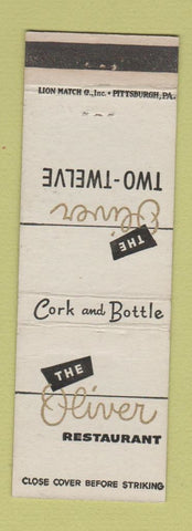Matchbook Cover - Oliver Restaurant Pittsburgh PA WEAR