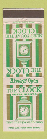 Matchbook Cover - The Clock Restaurant