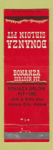 Matchbook Cover - Bonanza Sirloin Pit Kansas City KS