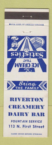 Matchbook Cover - Riverton Creamery Dairy Bar