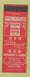 Matchbook Cover - R&S Restaurant Tavern Chicago IL ARROW Rose Simon