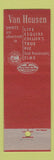 Matchbook Cover - Van Heusen Men's Clothes Ted & Bill's Youngstown Sebring OH