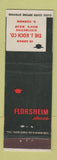 Matchbook Cover - Florsheim Shoes J Koch G Curnow Akron OH