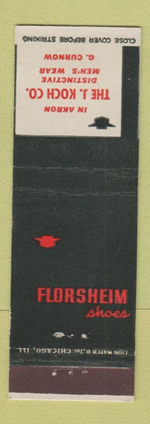 Matchbook Cover - Florsheim Shoes J Koch G Curnow Akron OH