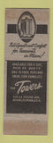 Matchbook Cover - The Towers Hotel Miami FL WEAR