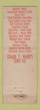 Matchbook Cover - Ward's Steel Cleveland OH