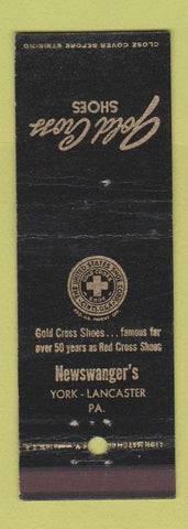 Matchbook Cover - Golf Cross Shoes Newswanger's York Lancaster PA #1