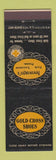 Matchbook Cover - Gold Cross Shoes Newswanger's York Lancaster PA #2