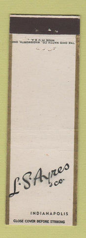 Matchbook Cover - LS Ayrs Indianapolis IN WEAR