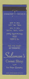 Matchbook Cover - Solomon's Corset Shop Cleveland? WEAR