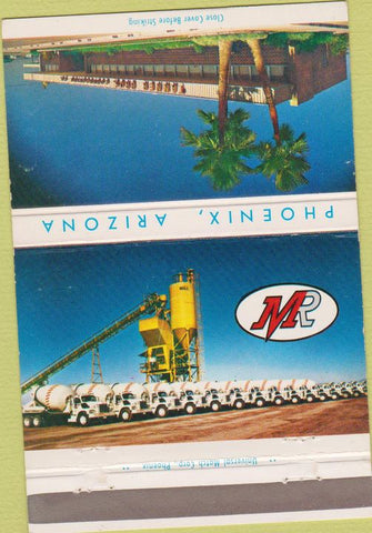 Matchbook Cover - Metro Rock Concrete Phoenix AZ  40 Strike