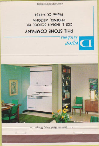Matchbook Cover - Phil Stone Co Phoenix AZ kitchens 40 Strike