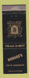 Matchbook Cover - Richard's Chicago? WEAR