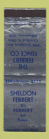 Matchbook Cover - Ferbert Fence Company Cleveland OH WORN