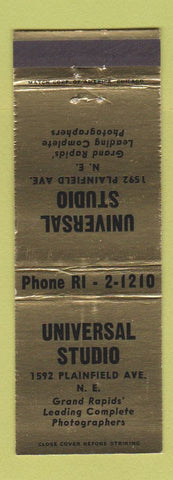 Matchbook Cover - Universal Photography Studio Grand Rapids MI