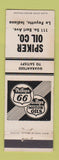 Matchbook Cover - Spiker Oil Phillips 66 gas LaFayette IN