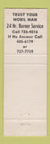 Matchbook Cover - Mobil oil gas Bill Neilis Joliet IL