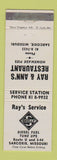 Matchbook Cover - Ray's Skelly oil gas Sarcoxie MA restaurant