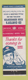 Matchbook Cover - Esso oil gas Ed Carter's Dexter ME
