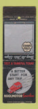 Matchbook Cover - Cities oil gas Kool Motor