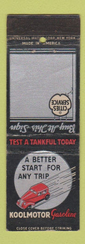 Matchbook Cover - Cities oil gas Kool Motor