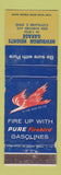 Matchbook Cover - Pure oil gas Newburgh Heights Garage Cleveland OH WORN