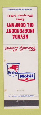 Matchbook Cover - Mobil oil gas Nevada Independent Oil PA?