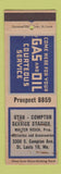 Matchbook Cover - Utah Compton Service Station oil gas St Louis MO WEAR