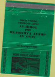 Matchbook Cover - Model Village Southport railroad UK Green WEAR 40 Strike