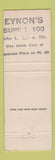 Matchbook Cover - Clark oil gas Eynon's STAMPED BACK