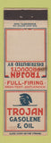 Matchbook Cover - Trojan oil gas WEAR