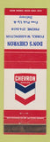 Matchbook Cover - Chevron oil gas Don's Forks WA