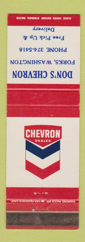 Matchbook Cover - Chevron oil gas Don's Forks WA