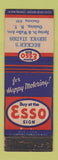 Matchbook Cover - Esso oil gas Becker's Ossining NY low phone # WEAR