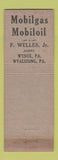 Matchbook Cover - Mobil oil gas Wellco Wyalusing PA