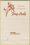 Matchbook Cover - Tony Lama Cowboy Boots Melrose NM 40 Strike